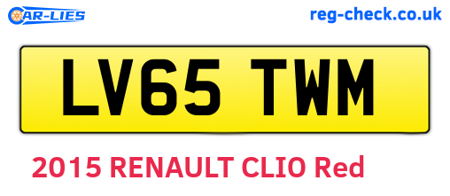 LV65TWM are the vehicle registration plates.