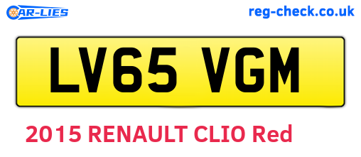 LV65VGM are the vehicle registration plates.