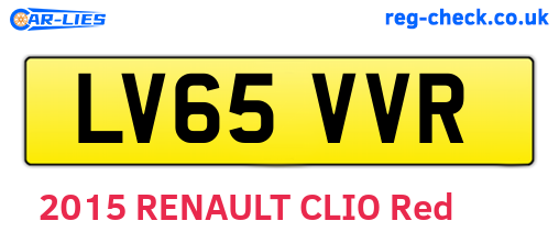 LV65VVR are the vehicle registration plates.