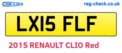 LX15FLF are the vehicle registration plates.