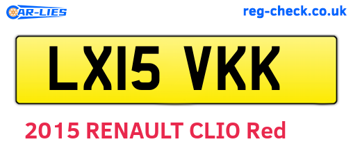 LX15VKK are the vehicle registration plates.