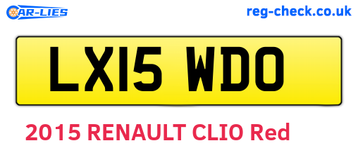 LX15WDO are the vehicle registration plates.