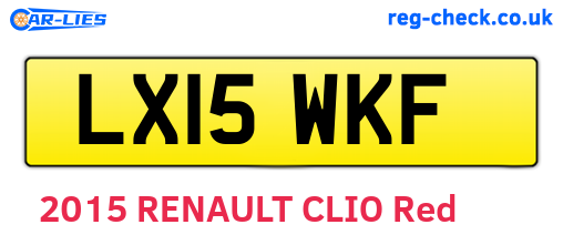 LX15WKF are the vehicle registration plates.