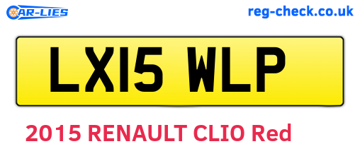 LX15WLP are the vehicle registration plates.
