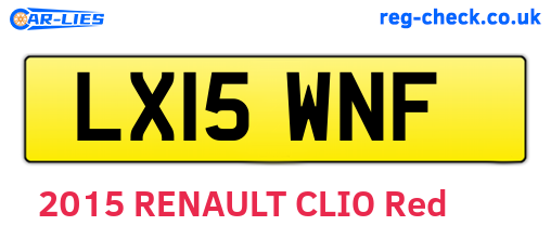 LX15WNF are the vehicle registration plates.