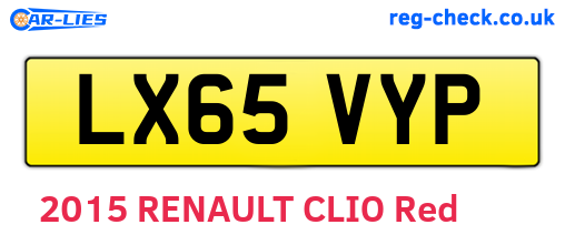 LX65VYP are the vehicle registration plates.