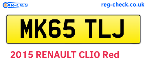 MK65TLJ are the vehicle registration plates.