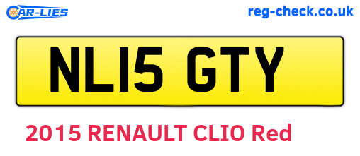 NL15GTY are the vehicle registration plates.