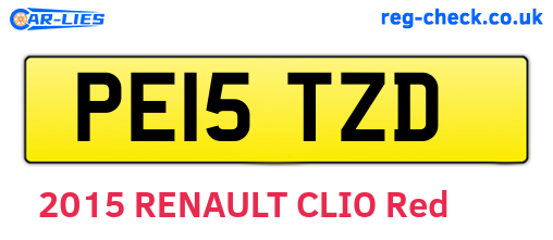 PE15TZD are the vehicle registration plates.