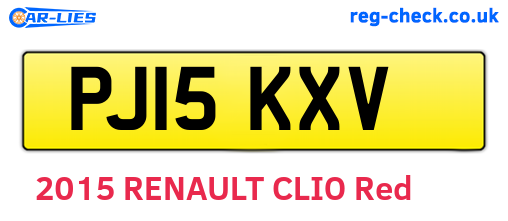 PJ15KXV are the vehicle registration plates.