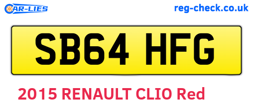 SB64HFG are the vehicle registration plates.