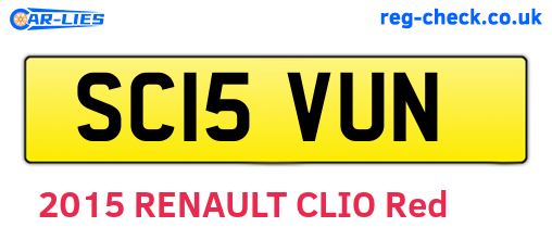 SC15VUN are the vehicle registration plates.
