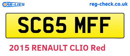 SC65MFF are the vehicle registration plates.