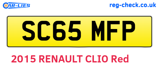 SC65MFP are the vehicle registration plates.