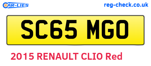 SC65MGO are the vehicle registration plates.