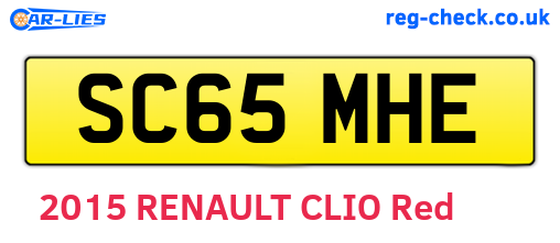 SC65MHE are the vehicle registration plates.