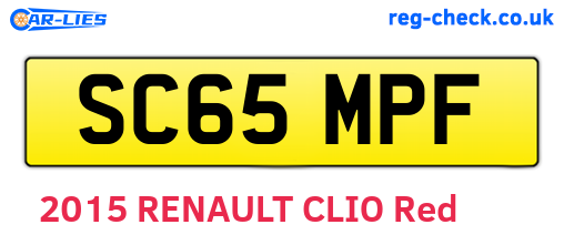 SC65MPF are the vehicle registration plates.