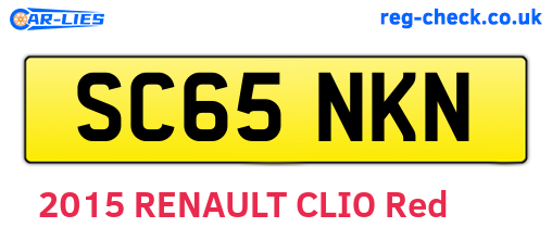 SC65NKN are the vehicle registration plates.