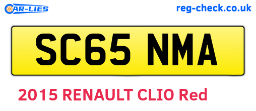 SC65NMA are the vehicle registration plates.