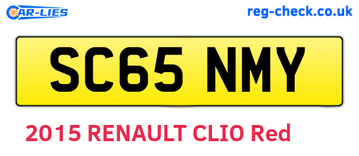 SC65NMY are the vehicle registration plates.