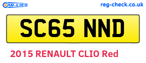 SC65NND are the vehicle registration plates.
