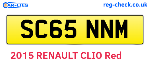 SC65NNM are the vehicle registration plates.