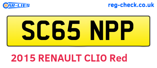 SC65NPP are the vehicle registration plates.