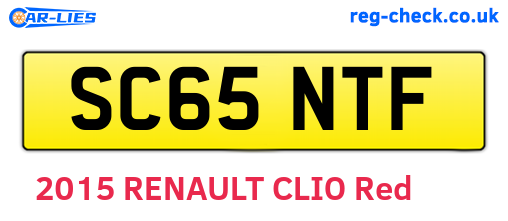 SC65NTF are the vehicle registration plates.