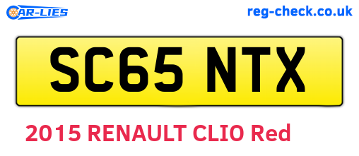 SC65NTX are the vehicle registration plates.