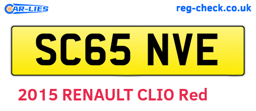 SC65NVE are the vehicle registration plates.