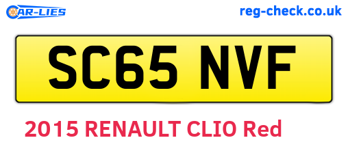 SC65NVF are the vehicle registration plates.