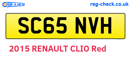 SC65NVH are the vehicle registration plates.