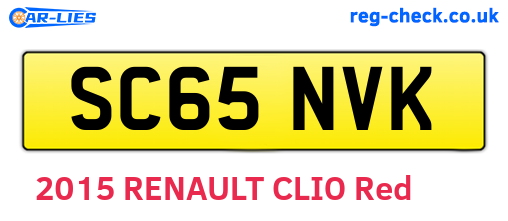 SC65NVK are the vehicle registration plates.