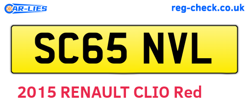 SC65NVL are the vehicle registration plates.