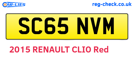 SC65NVM are the vehicle registration plates.