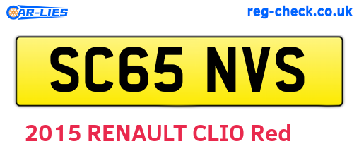 SC65NVS are the vehicle registration plates.