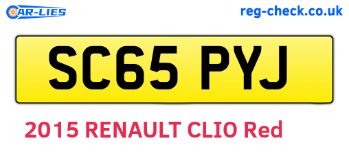 SC65PYJ are the vehicle registration plates.