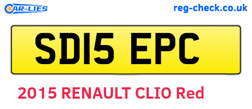 SD15EPC are the vehicle registration plates.
