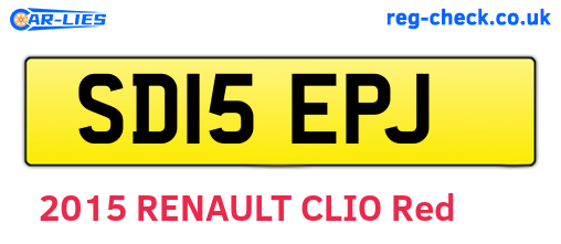 SD15EPJ are the vehicle registration plates.