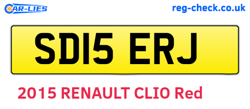 SD15ERJ are the vehicle registration plates.