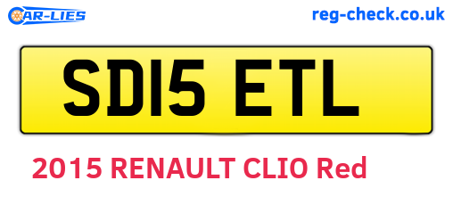 SD15ETL are the vehicle registration plates.