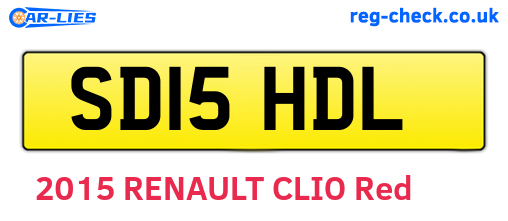SD15HDL are the vehicle registration plates.