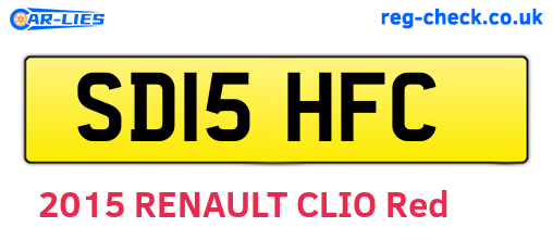 SD15HFC are the vehicle registration plates.