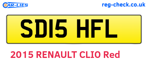 SD15HFL are the vehicle registration plates.