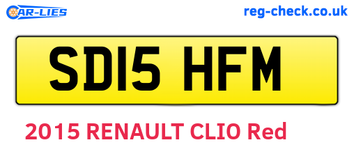 SD15HFM are the vehicle registration plates.
