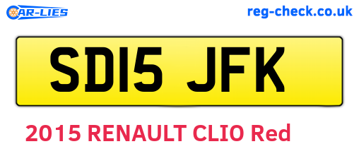 SD15JFK are the vehicle registration plates.