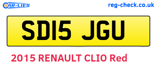 SD15JGU are the vehicle registration plates.