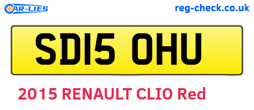 SD15OHU are the vehicle registration plates.