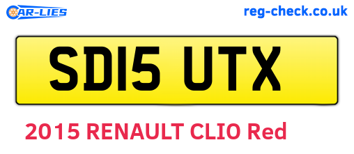 SD15UTX are the vehicle registration plates.