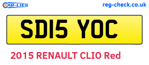 SD15YOC are the vehicle registration plates.